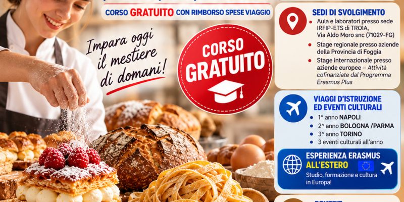 Locandina Corso OpA Panificazione Pasticceria Pizzeria